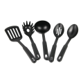 15 piezas de aluminio antiadherente negro manija suave conjunto de utensilios de cocina